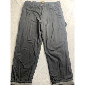 Stanley Workwear Men's Black Fleece Lined Carpenter Pants 38x32